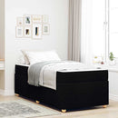 Sengestel med madras Sort 80 x 200 cm Stof