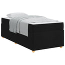 Sengestel med madras Sort 80 x 200 cm Stof