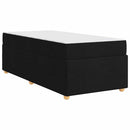 Sengestel med madras Sort 80 x 200 cm Stof