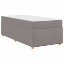 Sengestel med madras Gråbrun 80 x 200 cm Stof