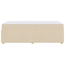 Sengestel med madras Creme 80 x 200 cm Stof