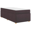 Sengestel med madras Mørk Brun 90 x 190 cm Stof