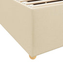 Sengestel med madras Creme 90 x 190 cm Stof
