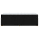 Sengestel med madras Sort 90 x 200 cm Stof