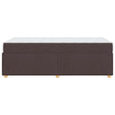 Sengestel med madras Mørk Brun 90 x 200 cm Stof