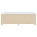 Sengestel med madras Creme 90 x 200 cm Stof