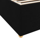 Sengestel med madras Sort 100 x 200 cm Stof
