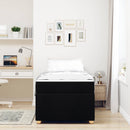 Sengestel med madras Sort 100 x 200 cm Stof