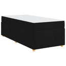 Sengestel med madras Sort 100 x 200 cm Stof