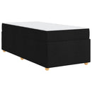 Sengestel med madras Sort 100 x 200 cm Stof