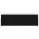 Sengestel med madras Sort 100 x 200 cm Stof