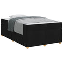 Sengestel med madras Sort 120 x 190 cm Stof