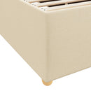 Sengestel med madras Creme 120 x 190 cm Stof