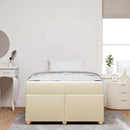 Sengestel med madras Creme 120 x 190 cm Stof