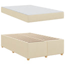 Sengestel med madras Creme 120 x 190 cm Stof