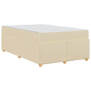 Sengestel med madras Creme 120 x 190 cm Stof