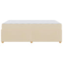Sengestel med madras Creme 120 x 190 cm Stof