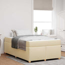 Sengestel med madras Creme 120 x 200 cm Stof