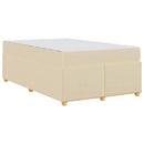 Sengestel med madras Creme 120 x 200 cm Stof