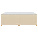 Sengestel med madras Creme 120 x 200 cm Stof