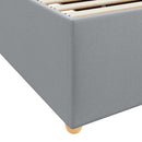 Sengestel med madras Lysegrå 140 x 200 cm Stof