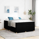 Sengestel med madras Sort 140 x 200 cm Stof
