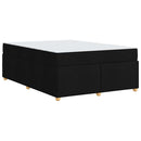 Sengestel med madras Sort 140 x 200 cm Stof