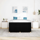 Sengestel med madras Sort 160 x 200 cm Stof