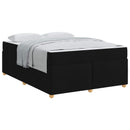 Sengestel med madras Sort 160 x 200 cm Stof