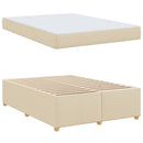Sengestel med madras Creme 160 x 200 cm Stof