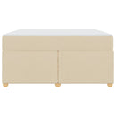 Sengestel med madras Creme 160 x 200 cm Stof