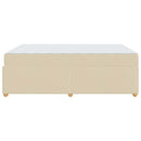 Sengestel med madras Creme 160 x 200 cm Stof