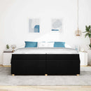 Sengestel med madras Sort 200 x 200 cm Stof