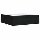 Sengestel med madras Sort 200 x 200 cm Stof