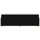 Sengestel med madras Sort 200 x 200 cm Stof
