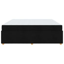 Sengestel med madras Sort 200 x 200 cm Stof