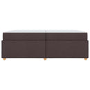 Sengestel med madras Mørk Brun 200 x 200 cm Stof