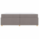 Sengestel med madras Gråbrun 200 x 200 cm Stof