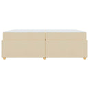 Sengestel med madras Creme 200 x 200 cm Stof
