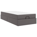 Sengeramme med madras Andet 2 pcs Grå PVC