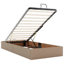Sengeramme med madras Andet 2 stk. Gyldenbrun PVC