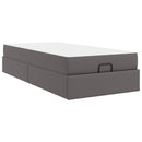 Sengeramme med madras Andet 2 pcs Grå PVC