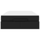 Sengeramme med madras Andet 2 pcs Sort PVC