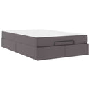 Sengeramme med madras Andet 2 pcs Grå PVC