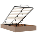 Sengeramme med madras Andet 2 pcs Gyldenbrun PVC