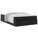 Sengeramme med madras Andet 2 pcs Sort PVC