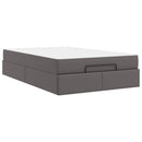 Sengeramme med madras Andet 2 pcs Grå PVC