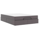 Sengeramme med madras Andet 2 pcs Grå PVC