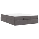 Sengeramme med madras Andet 2 pcs Grå PVC
