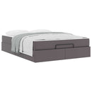 Sengeramme med madras Andet 2 pcs Grå PVC